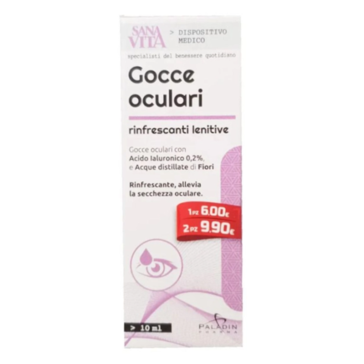 Sanavita Gocce Oculari Rinfrescanti Lenitive Paladin Pharma 10ml