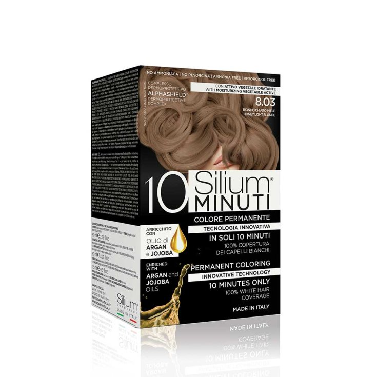 Colore Permanente 10 Minuti Biondo Chiaro Miele 8,03&nbsp;Silium 1 Kit