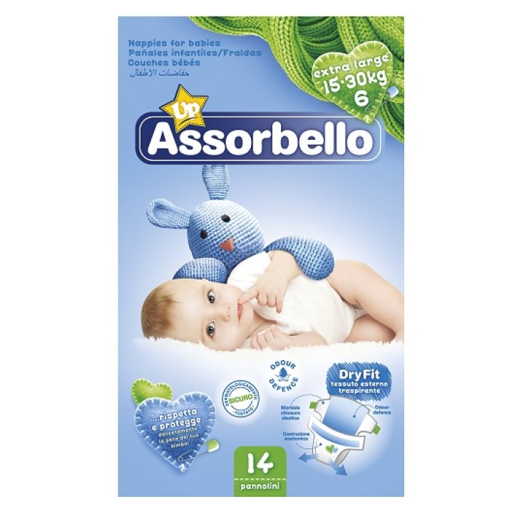 Pannolini Dryfit Xl 15/30kg Assorbello Up 14 Pezzi