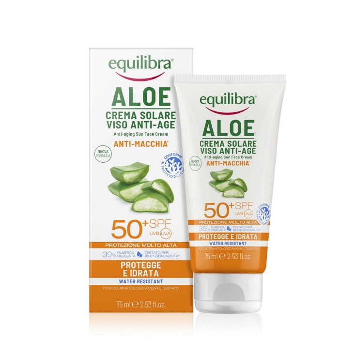 Aloe Crema Solare Viso Anti-Age Anti-Macchia Equilibra&reg; 75ml
