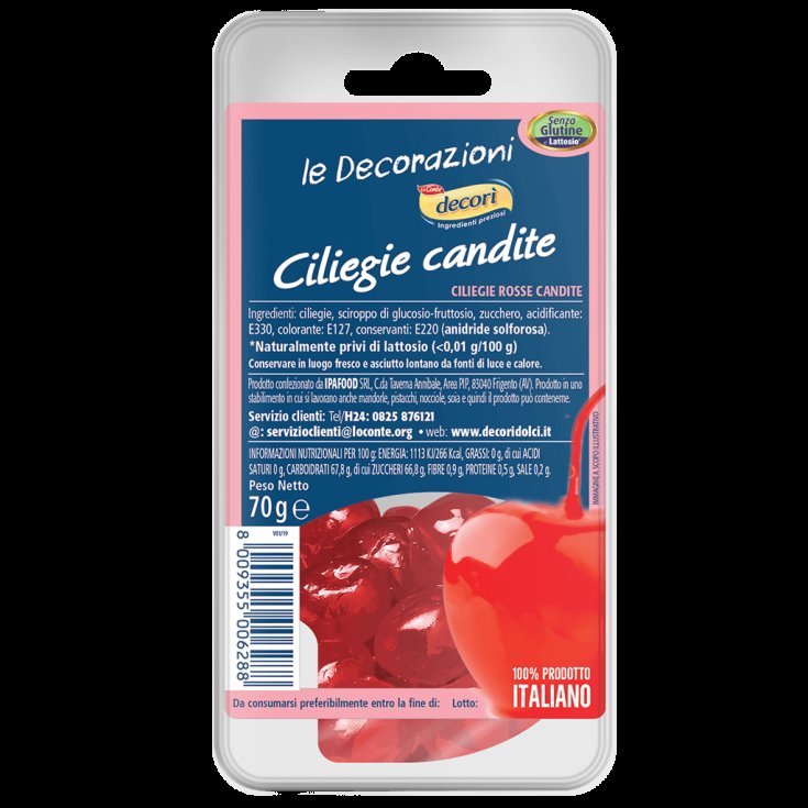 Ciliegie Rosse Candite Decor&igrave; 70g