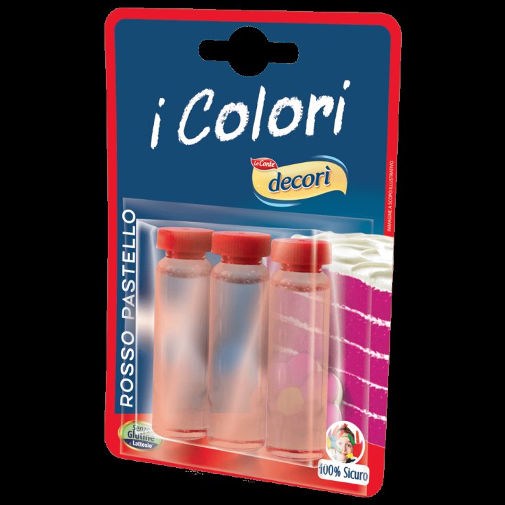 Colore Liquido Rosso Pastello Decor&igrave; 3x3ml