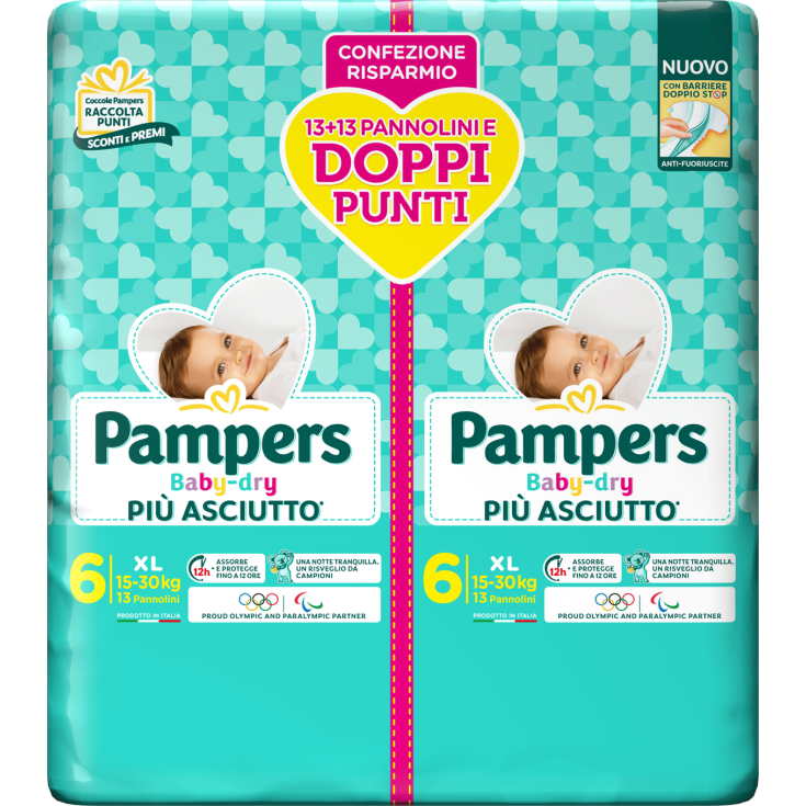 Pannolino Duo DownCount XL Pampers Baby-Dry 26 Pezzi