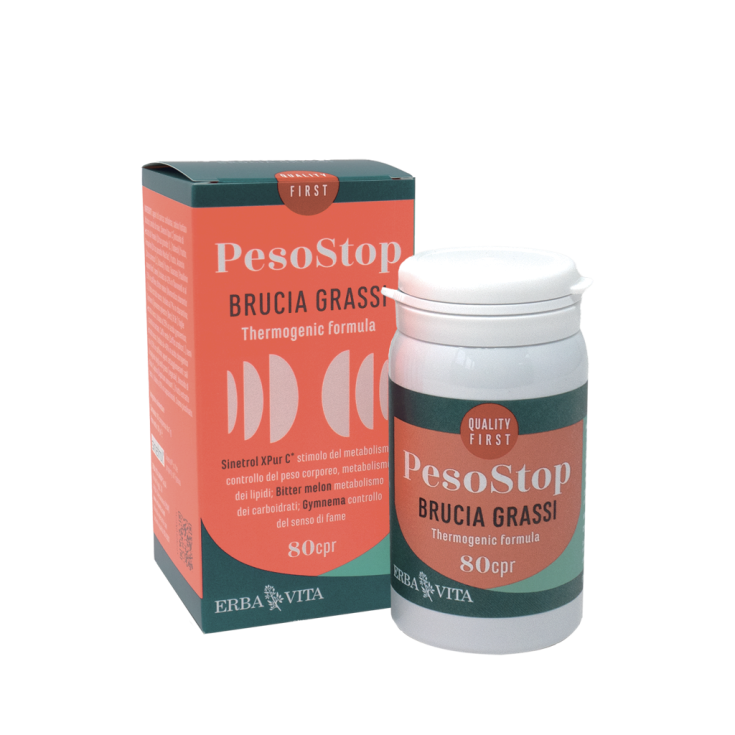 PesoStop Brucia Grassi Erba Vita 80 Compresse