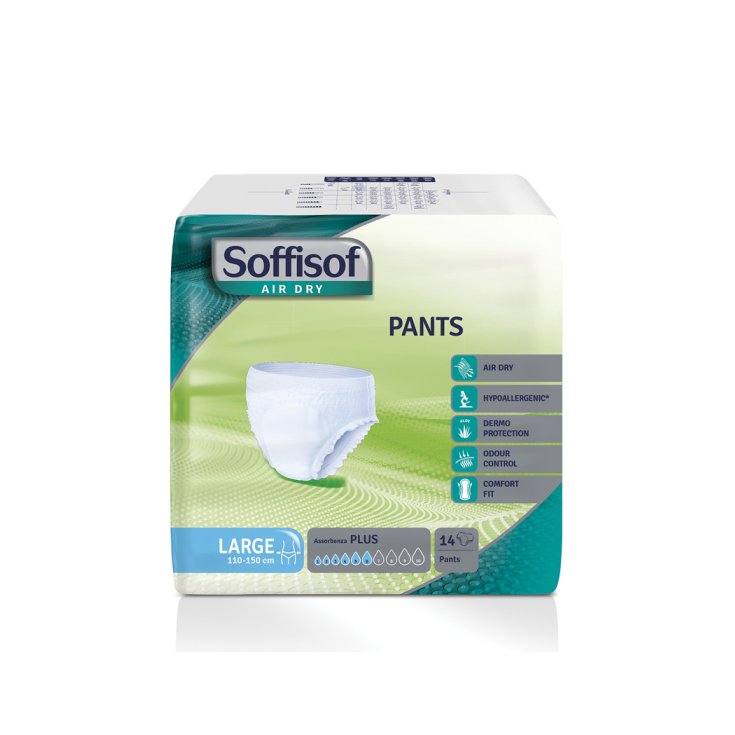 Soffisof&reg; Air Dry Pants Plus Large 14 Pezzi