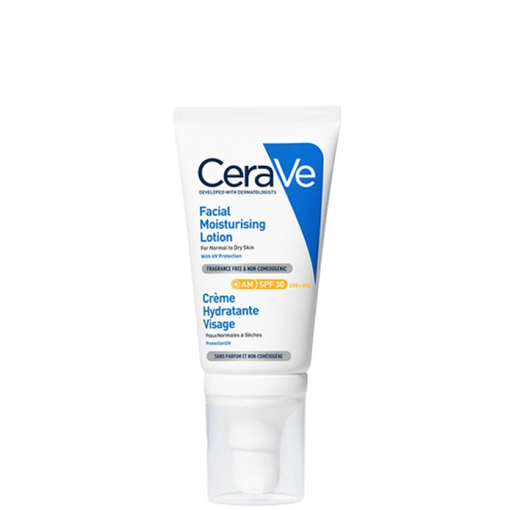 CeraVe Crema Viso Idratante SPF30, Per Pelle da Normale a Secca, Idrata e Protegge in un solo Step, 52 ml