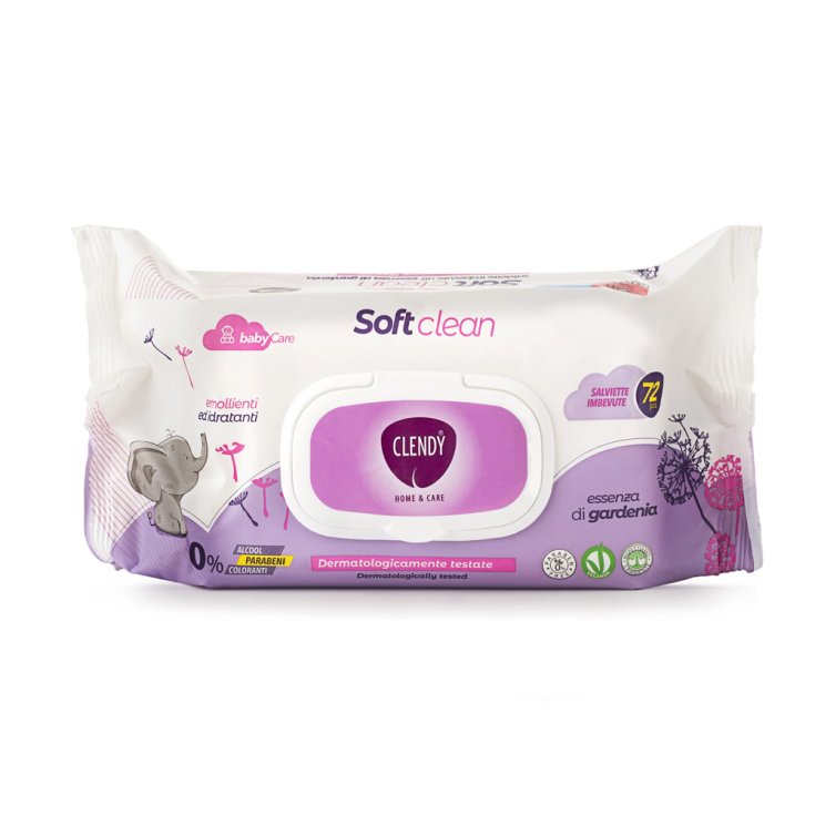 Soft Clean Salviette Imbevute Gardenia Clendy&reg; 72 Pezzi
