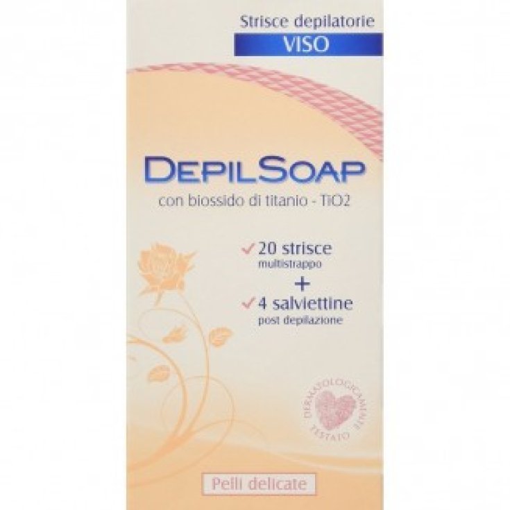 Strisce Depilatorie Viso Pelli Delicate Depilsoap 20 Pezzi
