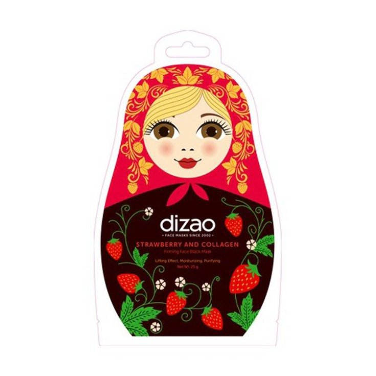 Maschera Viso Nera Rassodante Fragola DIZAO