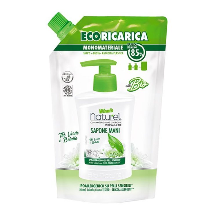 Winni'S Naturel&reg; Sapone Mani Th&egrave; Verde E Betulla Ecoricarica 500ml