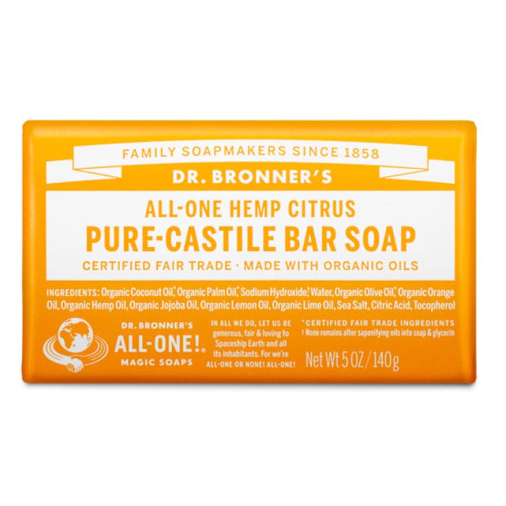 Sapone Pure-Castiglia Citrus Dr. Bronner's 140g
