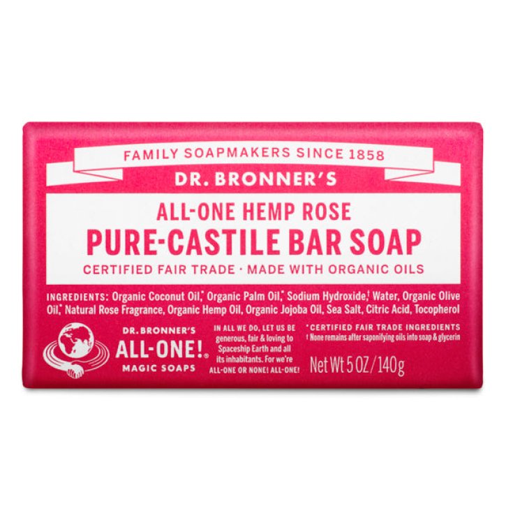 Sapone Pure-Castiglia Hemp Rose Dr. Bronner's 140g