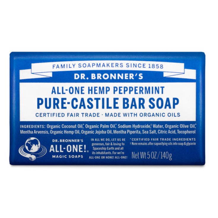 Sapone Pure-Castiglia Peppermint Dr. Bronner's 140g
