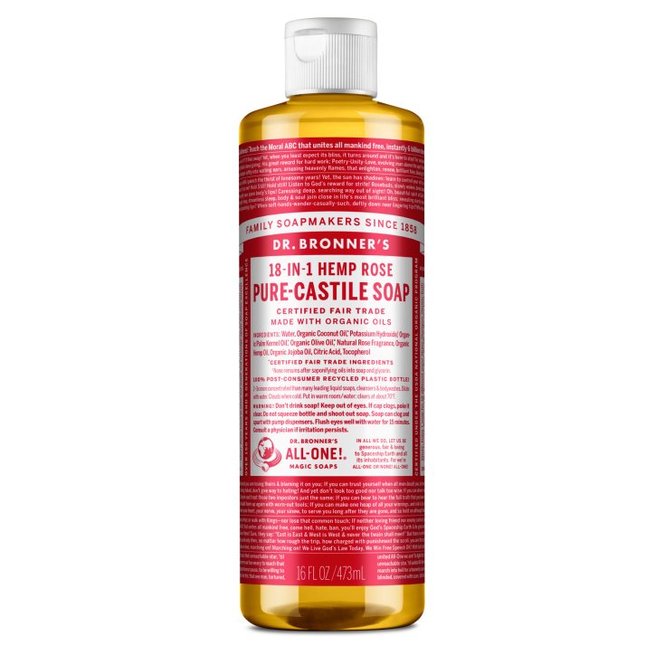 Pure-Castiglia 18 In 1 Hemp Rose Dr. Bronner's 473ml