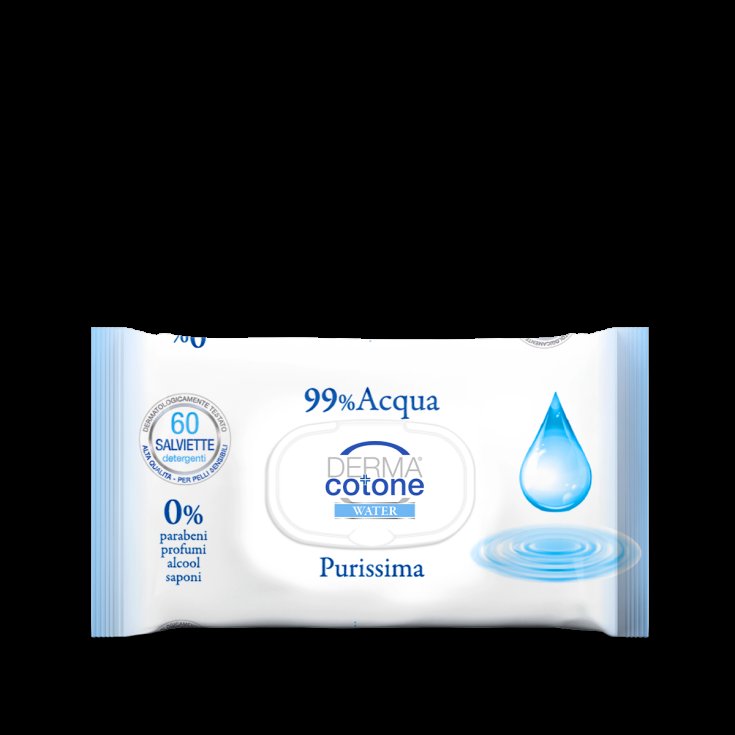 Salviette Acqua Purissima Dermacotone 60 Pezzi