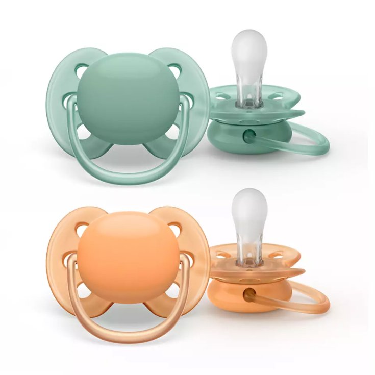 Succhietto Ultra Soft 0-6m Non Decorato Neutro Philips Avent 2 Pezzi