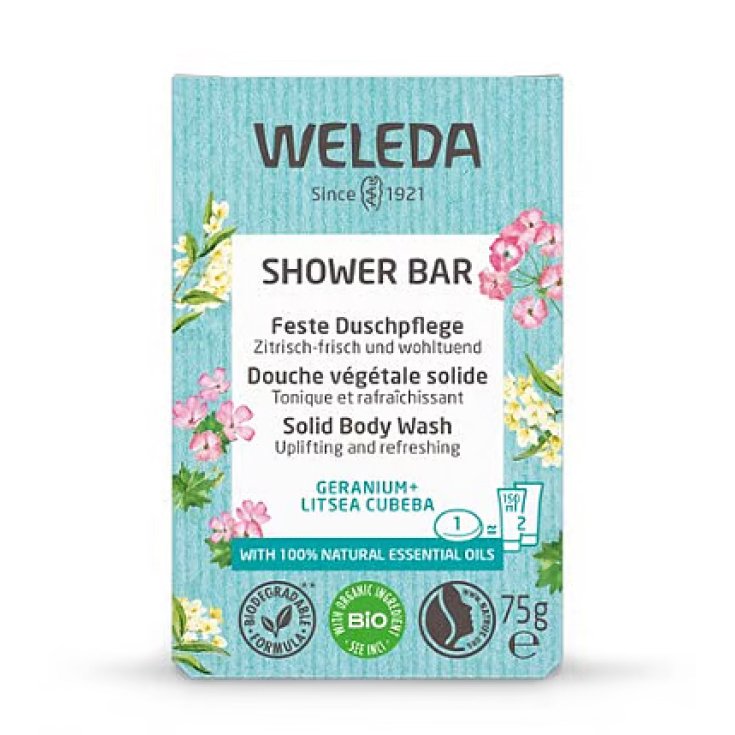Bagno Doccia Solido Geranio + Litsea Cubeba Weleda 75g