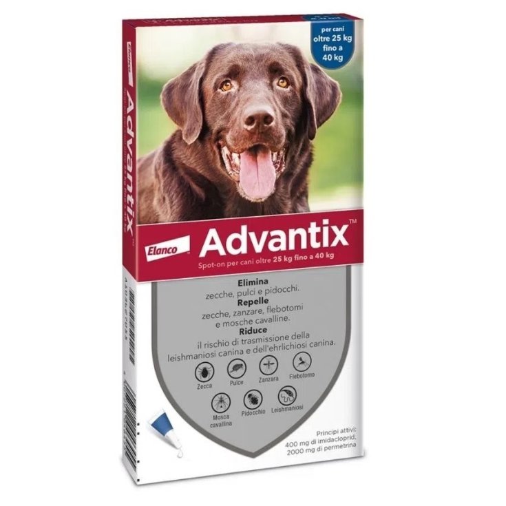 Advantix Spot On 6 Pipette - Blu 25-40 Kg