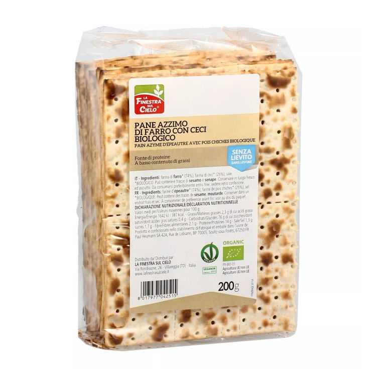 Pane Azzimo di Farro con Ceci La&nbsp;Finestra sul&nbsp;Cielo 200g