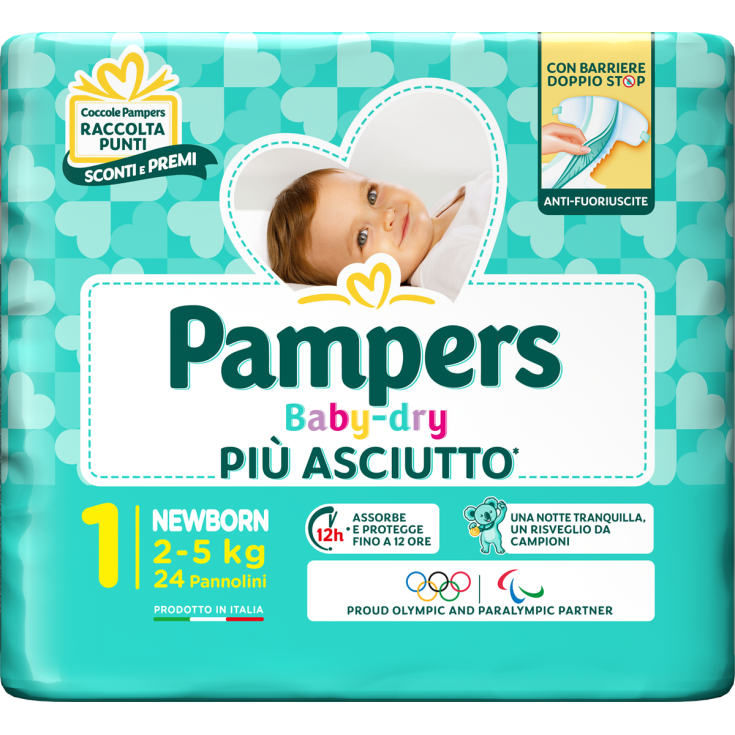 Pampers Baby-Dry 1 Newborn 24 Pannolini