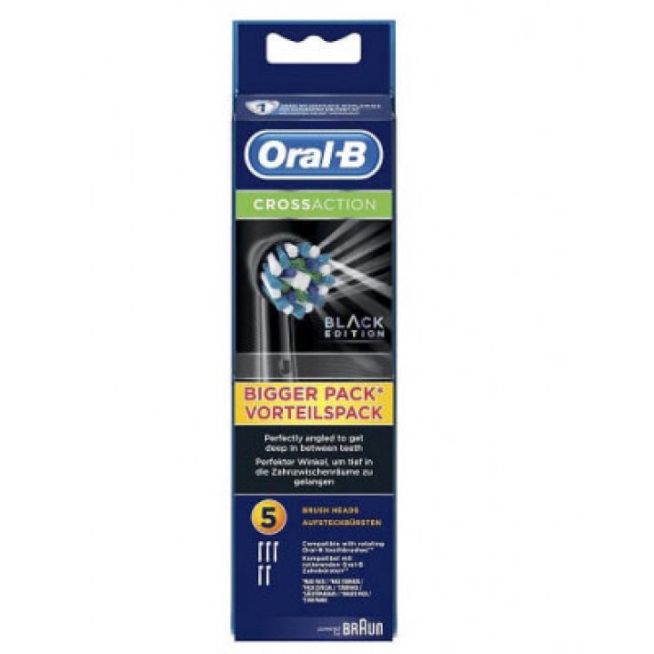 Oral-B Power CrossAction 50-3 Black Edition Braun 5 Pezzi