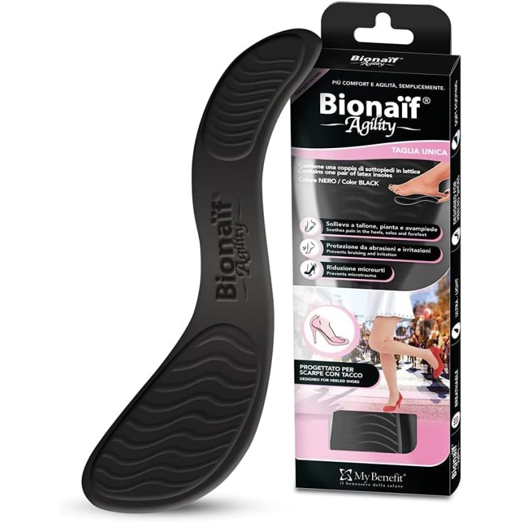 Bionaif&reg; Agility&nbsp;Sottopiede Nero 2 Pezzi