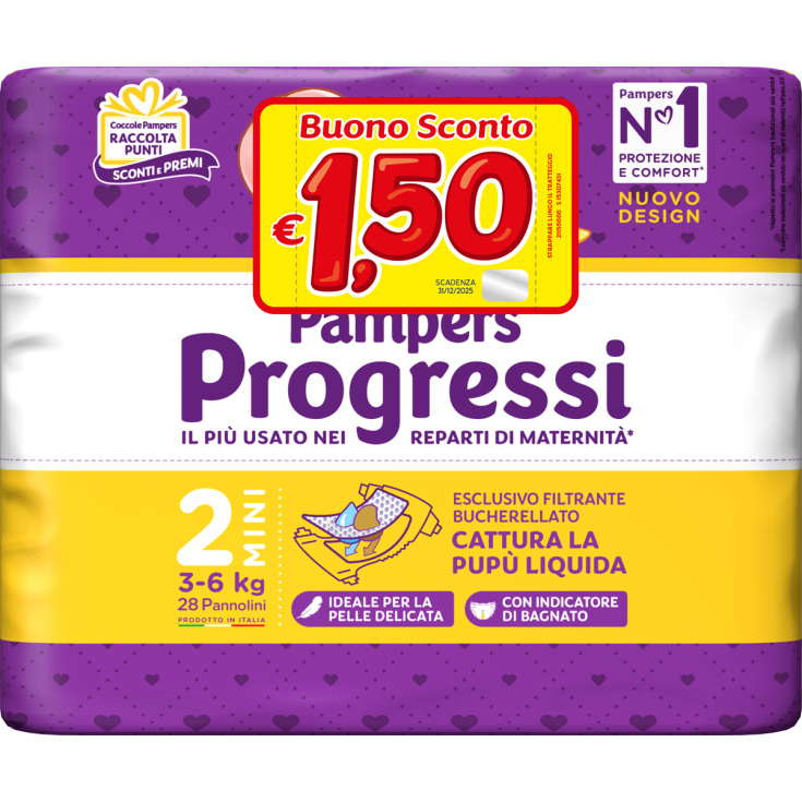 Pampers Progressi Pannolino MINI 28 Pezzi