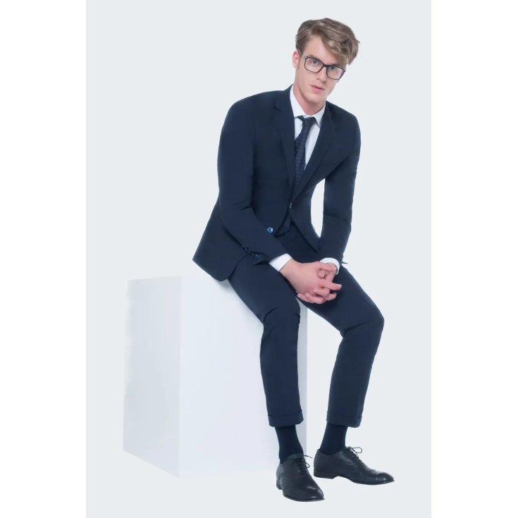 MEDI 15 UOMO Gambaletto Maglia Liscia BLU 5 1530ML