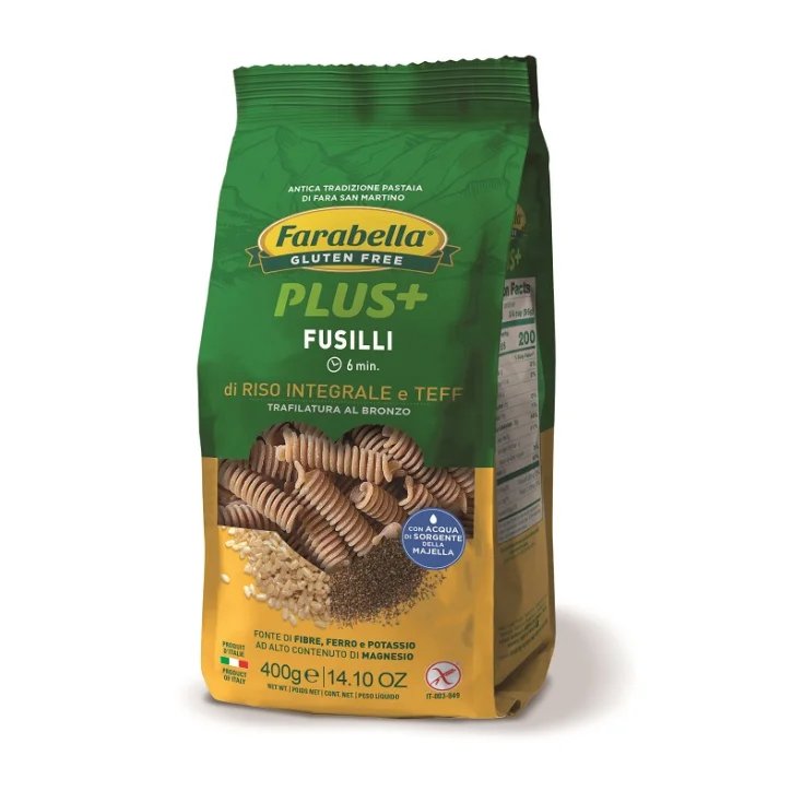Plus+ Fusilli di Riso Integrale e Teff Farabella&reg; 400g
