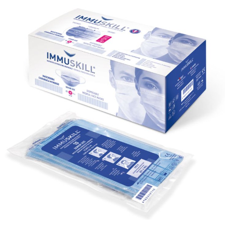 Immuskill&reg; Mascherina Chirurgica Monouso 50 Pezzi