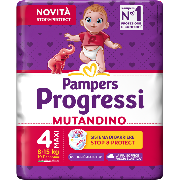 Pampers Progressi&nbsp;Mutandino Tg.4&nbsp;Maxi 19 Pezzi