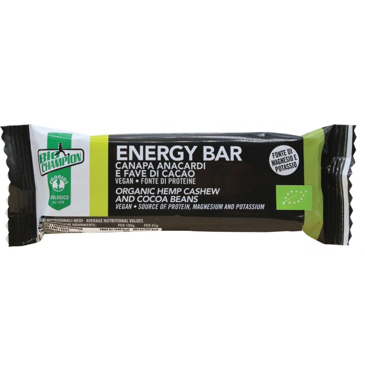 Energy Bar Canapa&nbsp;Anacardi E Fave di Cacao Bio Champion 45g