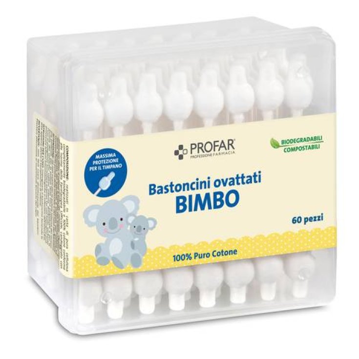 Bastoncini Ovattati Bimbo PROFAR&reg; 60 Pezzi