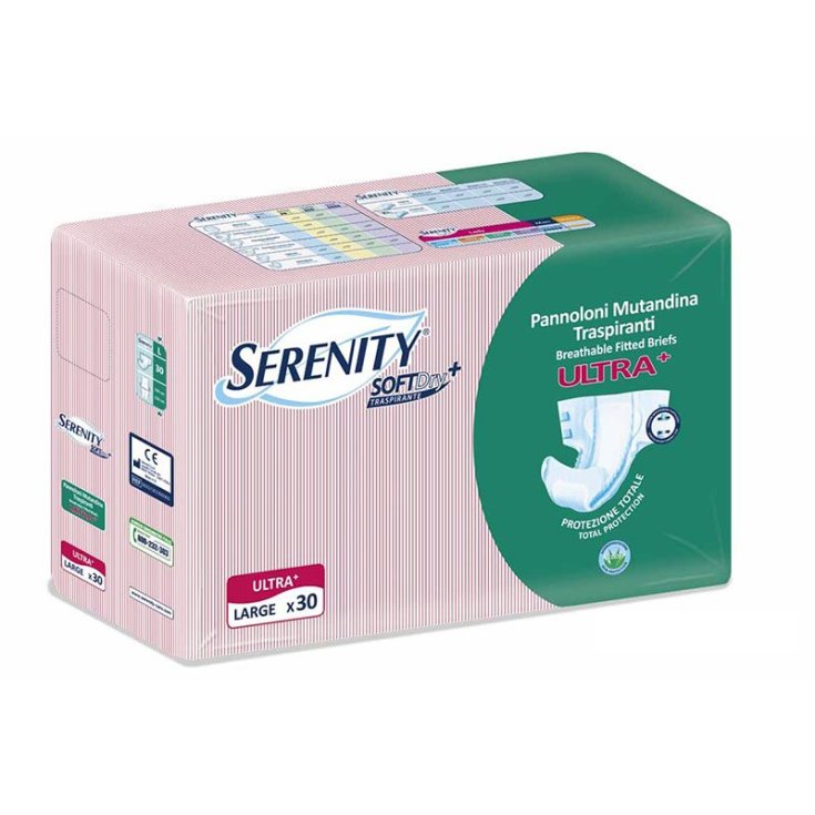 SoftDry Ultra+ Pannolone Mutandina Traspirante con Aloe - Misura L Serenity&reg;&nbsp;30 Pezzi