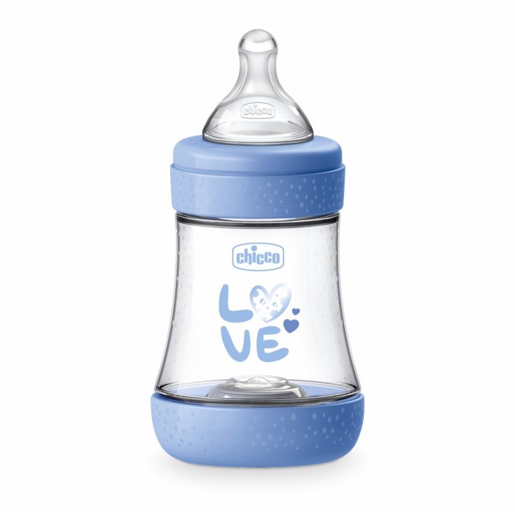 Perfect 5 Biberon 150ml Flusso Lento Silicone Azzurro Chicco&reg;