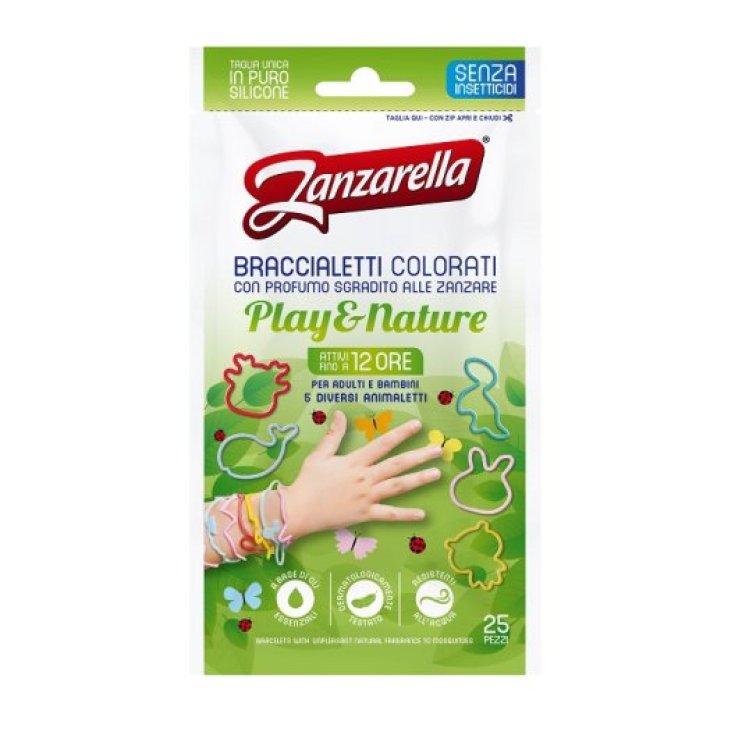 Zanzarella&reg; Braccialetti Colorati Play&Nature 25 Pezzi