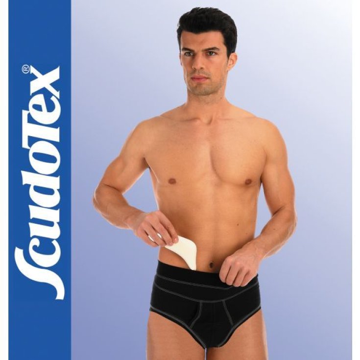 Cotton Slip Con Pelotte Vita Alta Nero 6 Scudotex&reg;