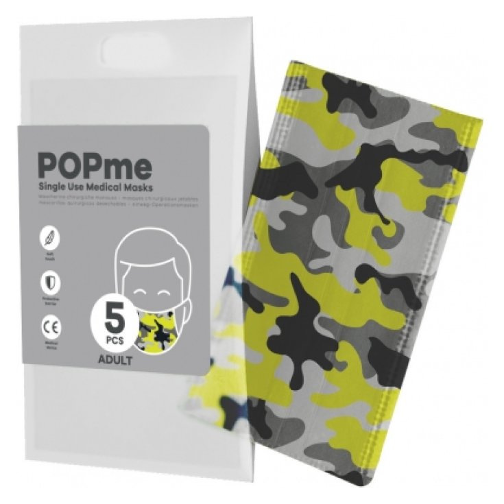 Mascherina Chirurgica Camouflage ​​​​​​​POPme 5 Pezzi