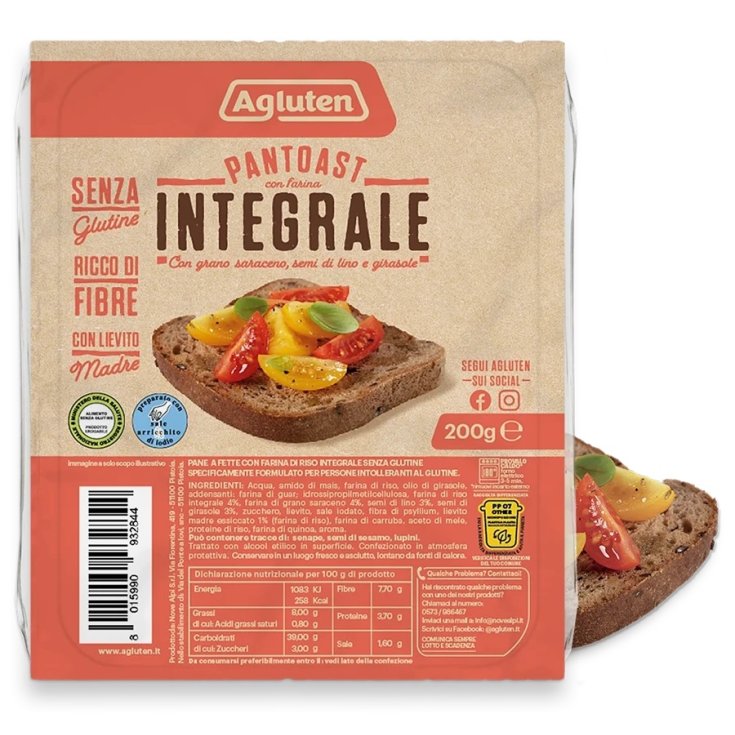 Pantoast Integrali Agluten 200g