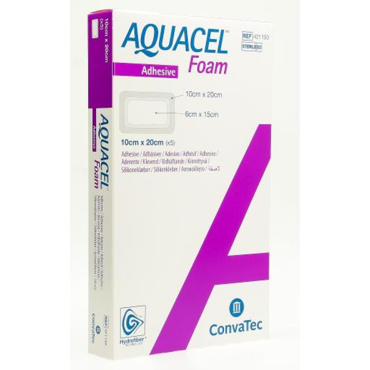 Aqacel Foam Adhesive 10x20cm Convatec 10 Pezzi