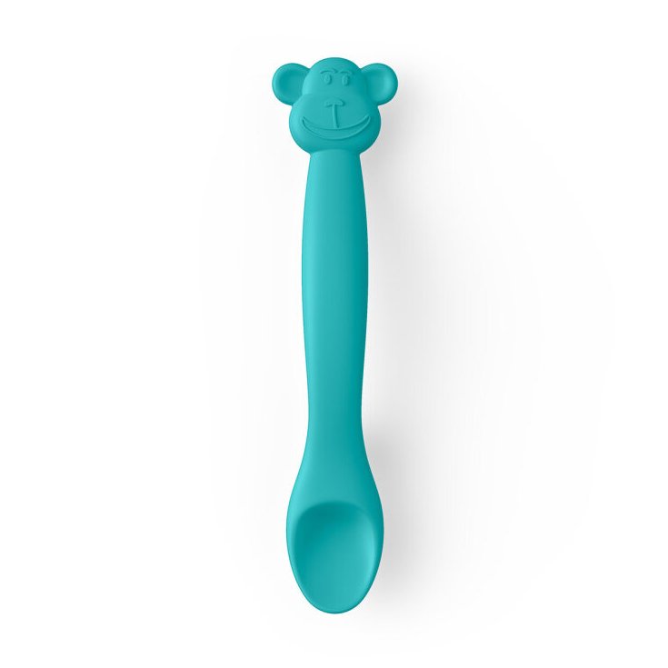 Cucchiaino Monkey In Silicone Verde Suavinex 1 Pezzo