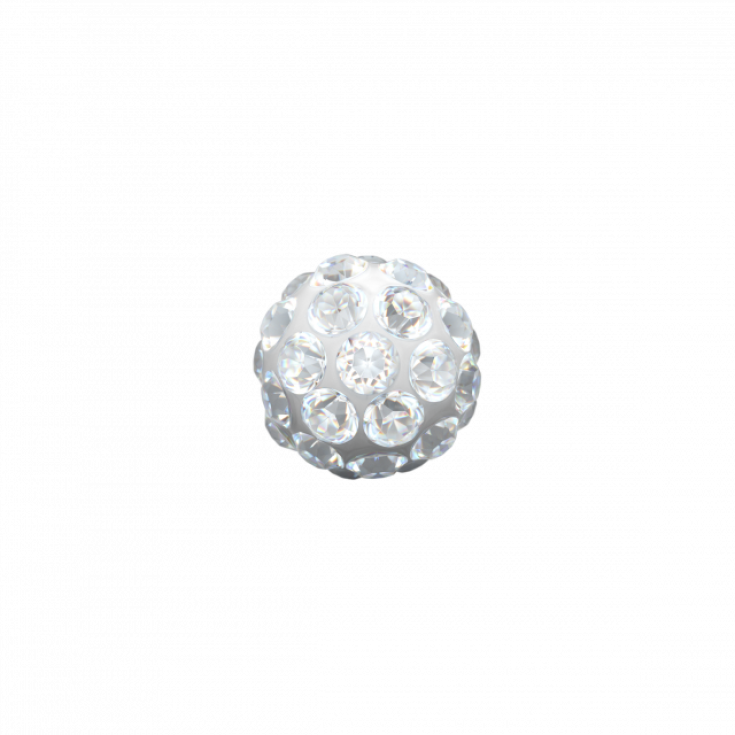 System75 Pallina Diamantata Cristallo E Acciaio 4,5mm Studex 2 Pezzi