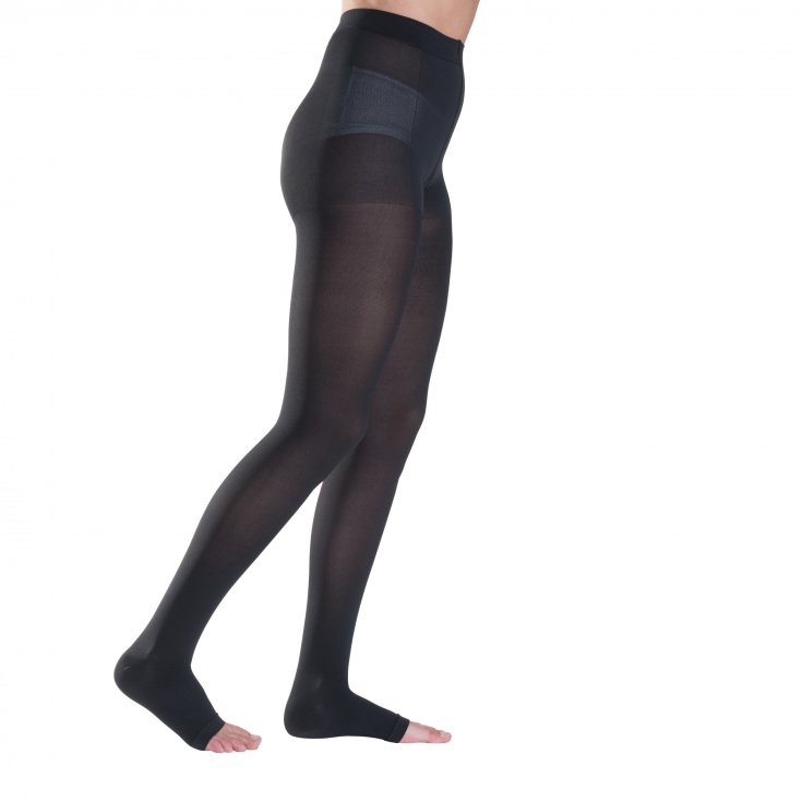 Collant 701 Style Semitrasparent Punta Aperta Black Sigvaris 1 Paio