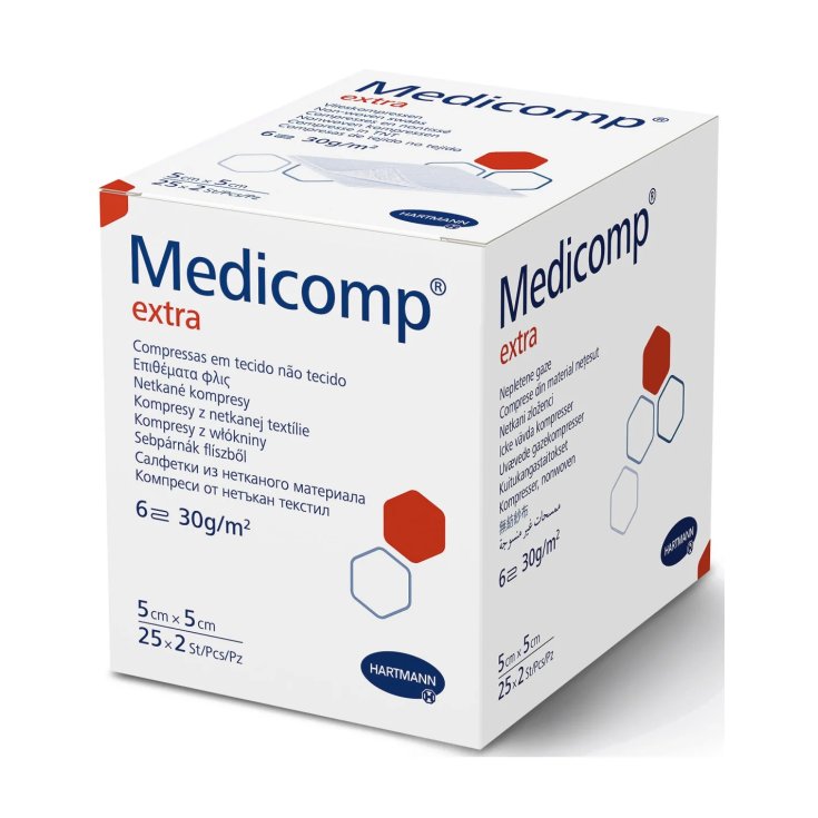 Medicomp&reg; Extra Compresse In TNT 5x5cm&nbsp;Hartmann 50 Pezzi