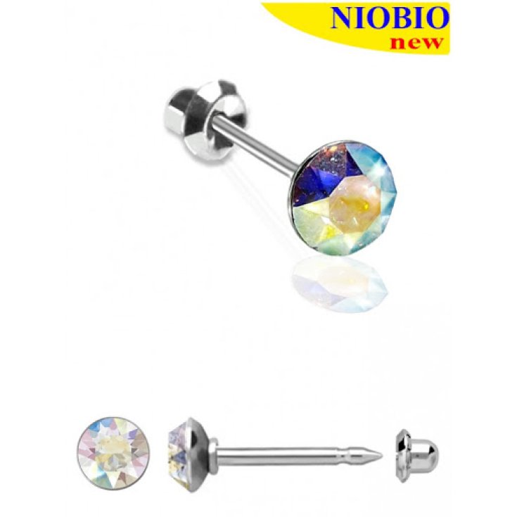 Orecchini da Foratura Inverness&nbsp;185C Niobio Cristallo Boreale 4mm