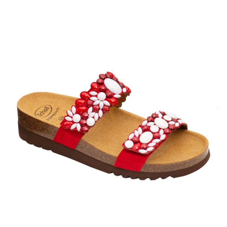 Alicia 2 Straps Microfibra+Perline Donna Rosso/Bianco 41 Dr.scholl