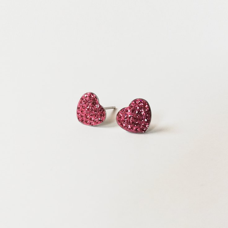 Orecchini BJU 2100 Cuore Rosa 10mm&nbsp;BioJoux