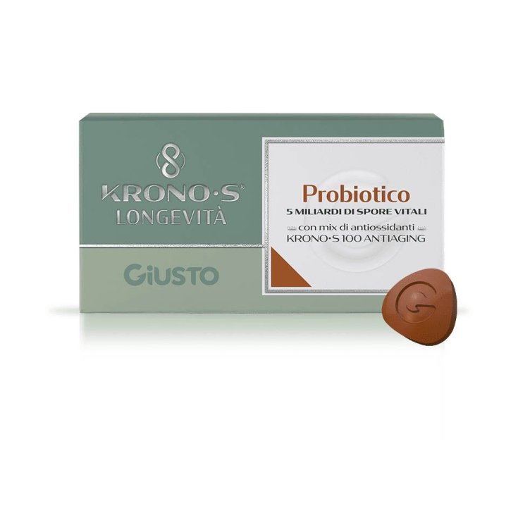 Probiotico 5 Mld Spore Kronos Longevit&agrave; Giusto 20 Compresse