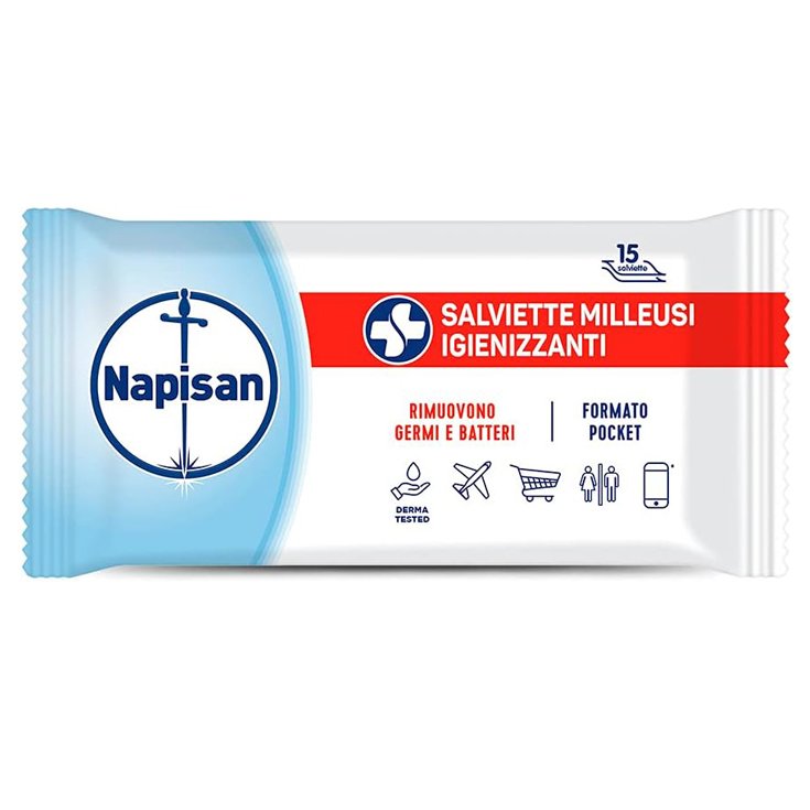 Napisan Salviette Milleusi Igienizzanti Classiche 15 Pezzi