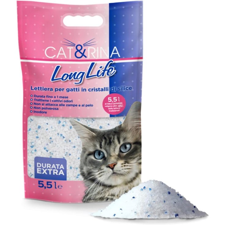 LongLife Lettiera Per Gatti In Cristalli Di Silicio Cat&Rina 5,5lt